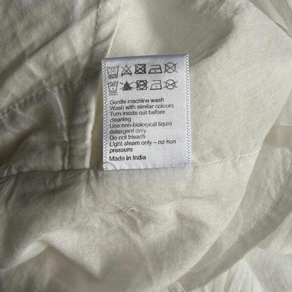 ME+EM Women Cheesecloth Trim Detail Short Swing Dress Soft White Cotton US 6 S - Picture 14 of 15